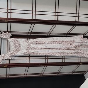 Snakeskin High-Low Maxi Dress